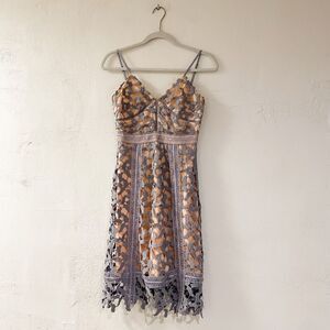 Anthropologie Elliatt Tingle Lace Dress in Lilac Extra Small